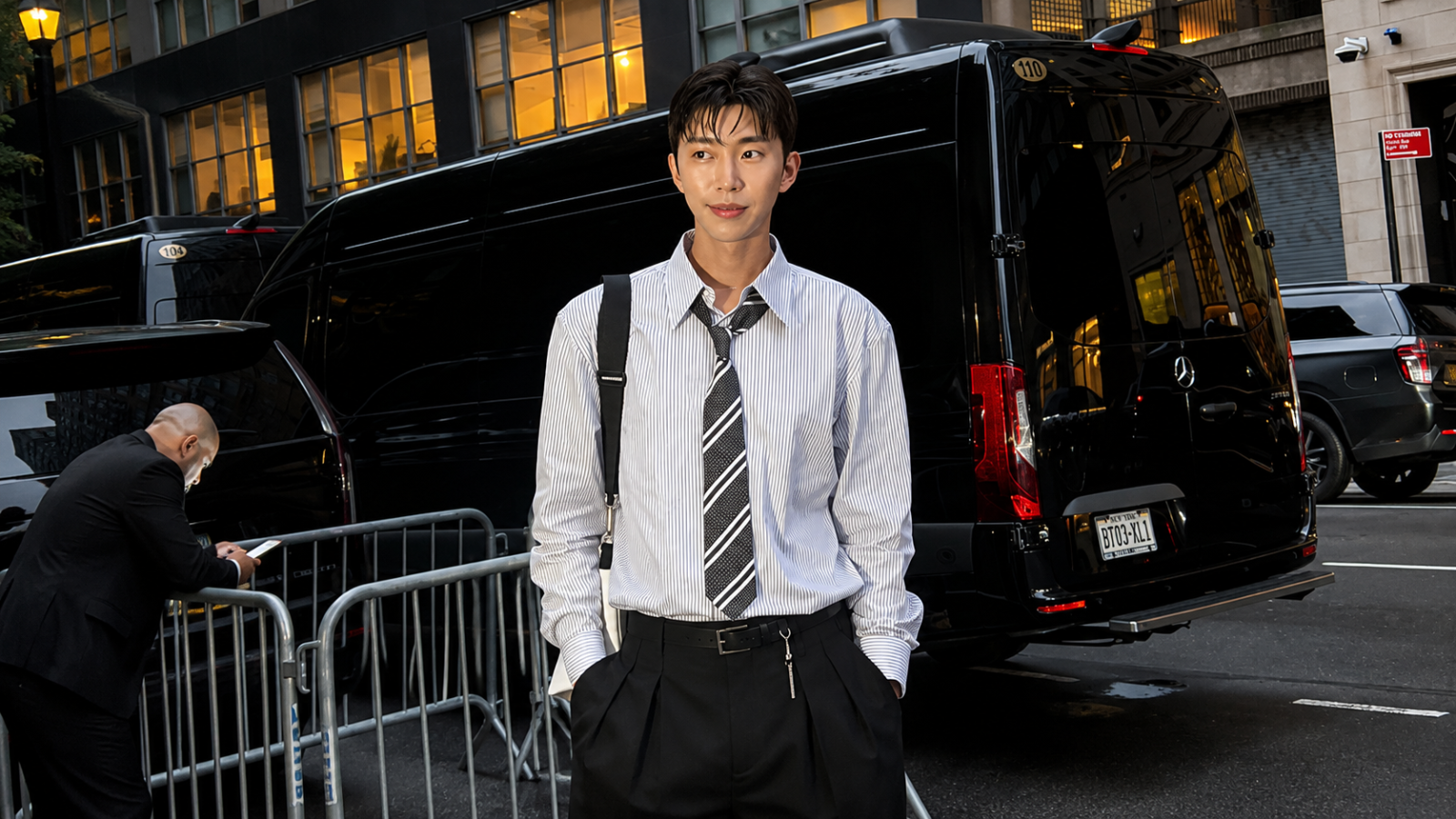 임영웅, 뉴욕서 완성한 시티보이 스타일…모델 같은 비율