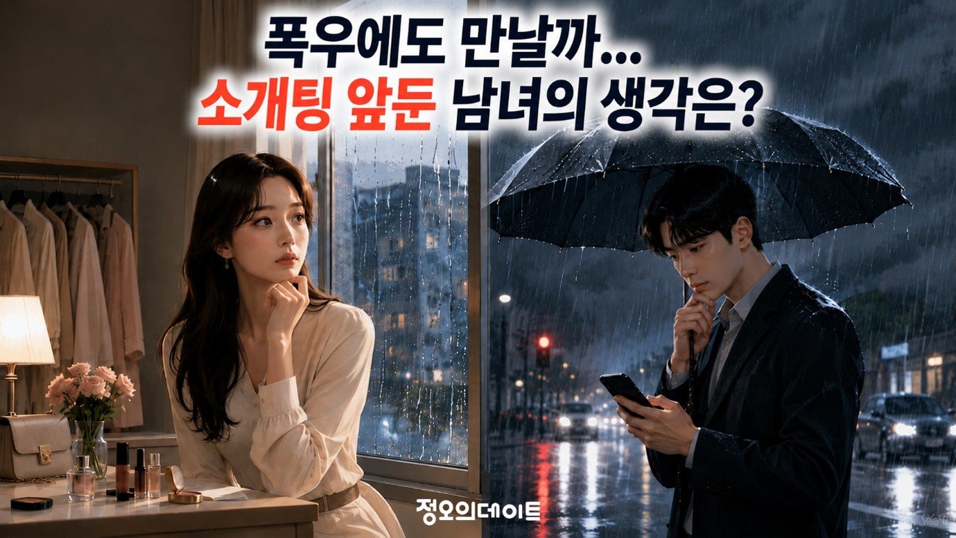“비 와도 만난다” vs “다음에 만나요”…소개팅 남녀 동상이몽