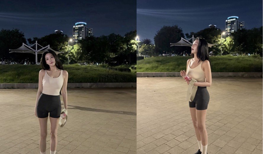 레이나, 군살 하나 없는 완벽 슬림 핏…한강이 들썩인 이유