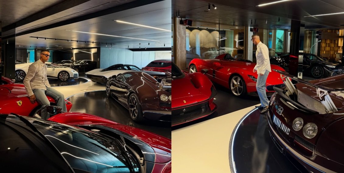 Ronaldo Flaunts $30 Million Supercar Collection, Calls Them 'My Toys'