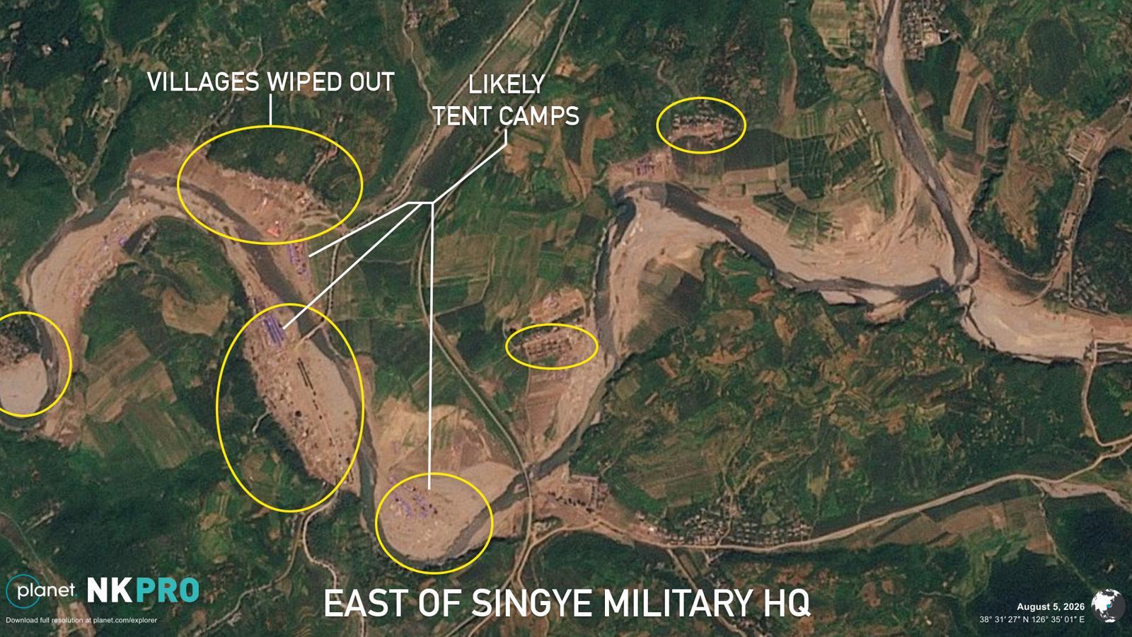 North Korean Military Base Suffers Severe Damage in Floods; Hundreds of Homes Destroyed