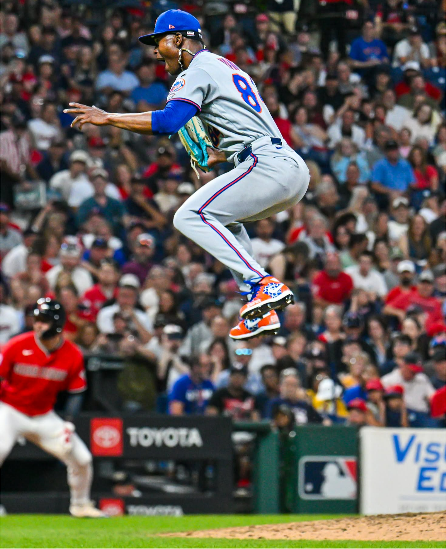 Mets rookie Yan celebrates strikeouts with energetic jump, embracing his unique style