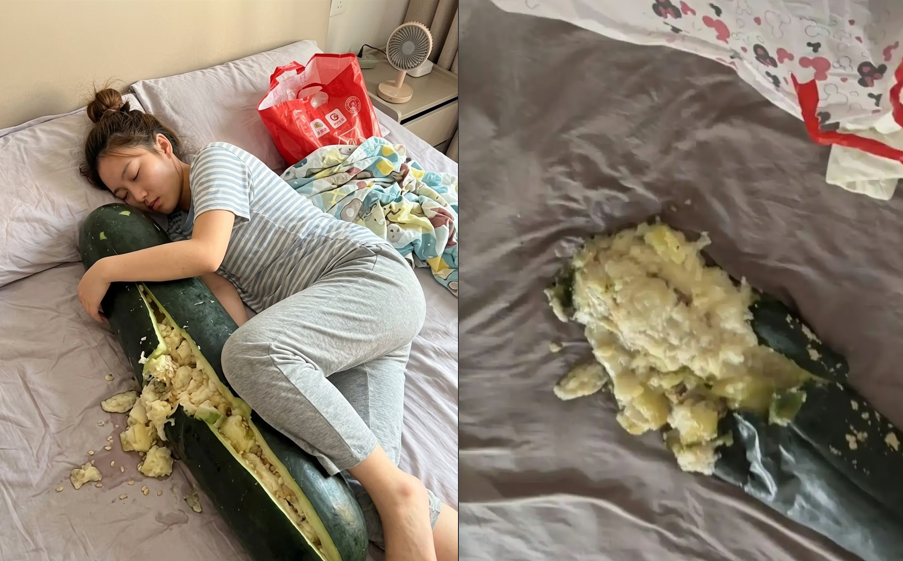 시원해서 안고 잤는데 ‘펑’…위험천만한 中 이색 피서법