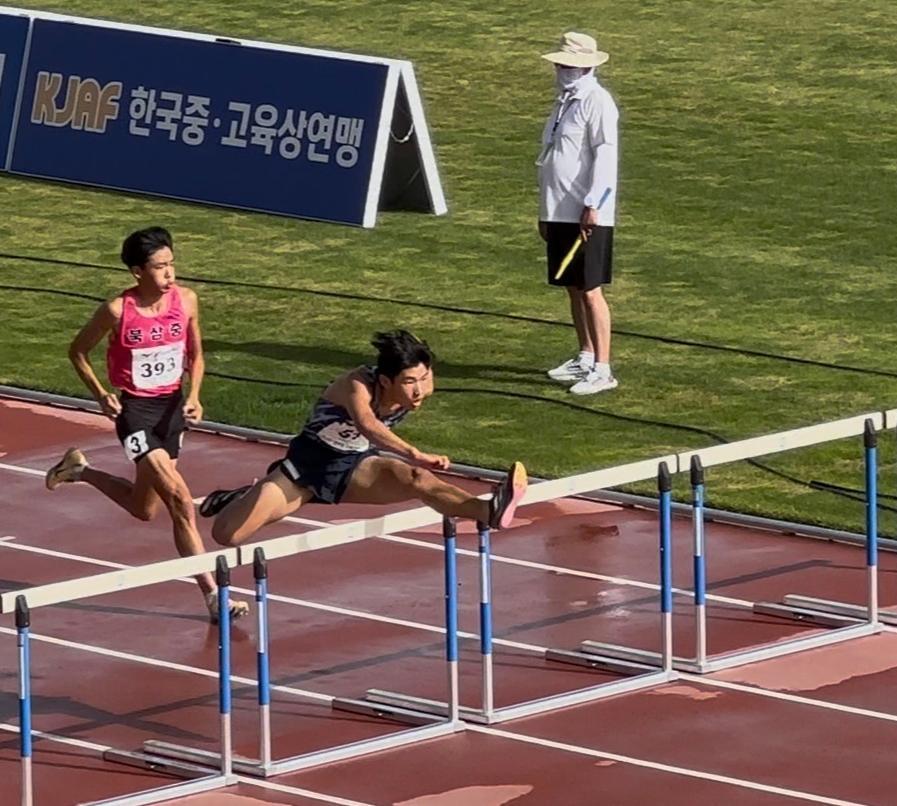 대신중 정민서, 110m 허들 28년만 한국 新