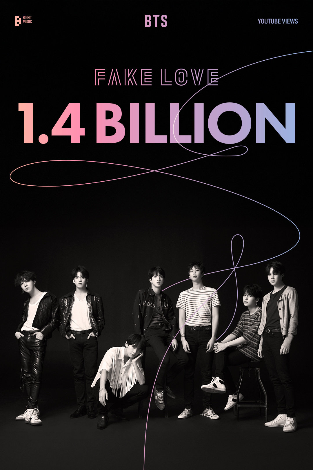방탄소년단 ‘페이크 러브’ MV, 14억 뷰 돌파…통산 6번째