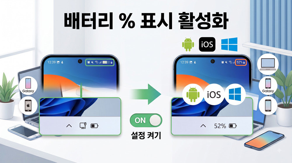 [IT하는법] 정확한 배터리 잔량 확인… % 표시 활성화하는 법