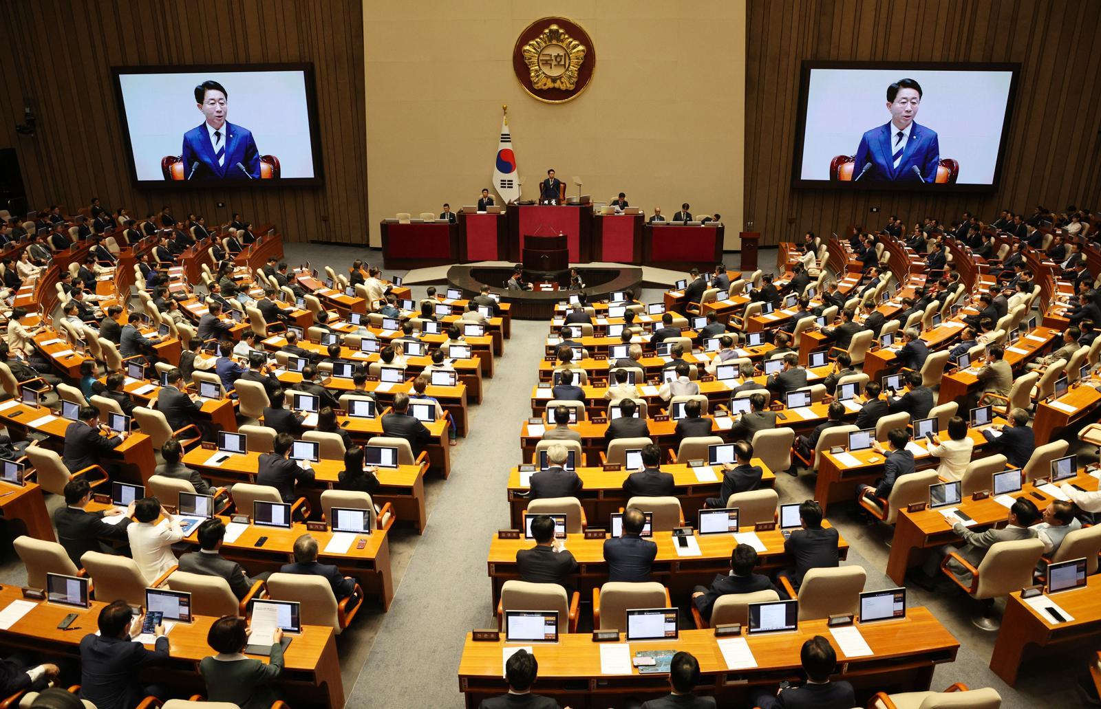 South Korea’s regular parliament opens a 100-day battle over legislation, budget and hearings