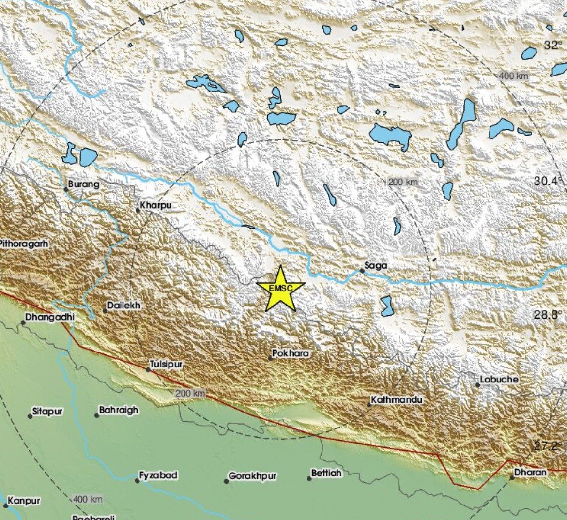 중국 티베트서 규모 5.3 지진 발생