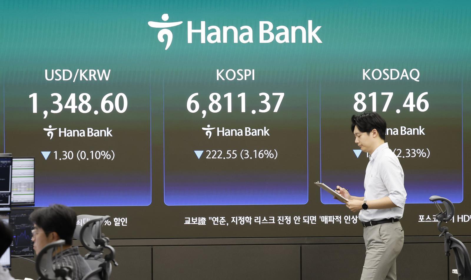 유가·국채금리 급등에 美증시 나흘째 하락…코스피도 약세