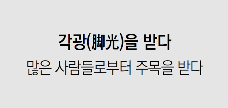 [신문과 놀자!/미션 나의 문해력]각광(脚光)을 받다