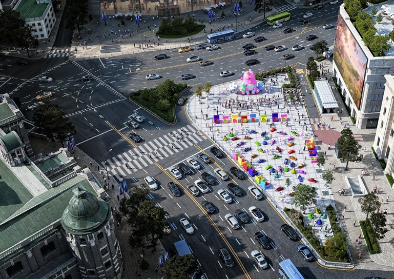 한국은행 앞 분수대 자리, 7000명 품는 열린광장으로
