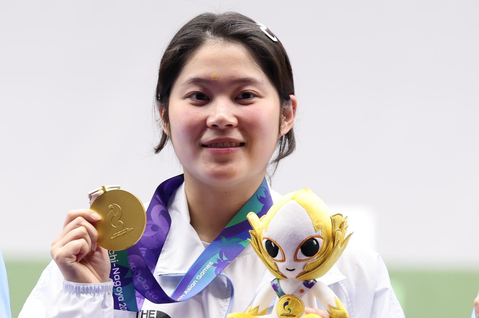 추가은, 사격 첫 금메달 쐈다…공기권총 10m ‘아시아 신기록’