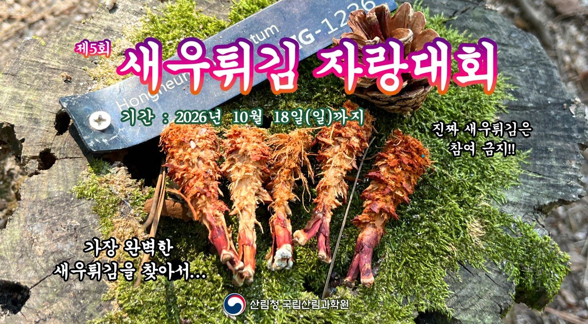 “숲에서 ‘새우튀김’ 주우면 자랑하세요” 국립산림과학원 이색 이벤트