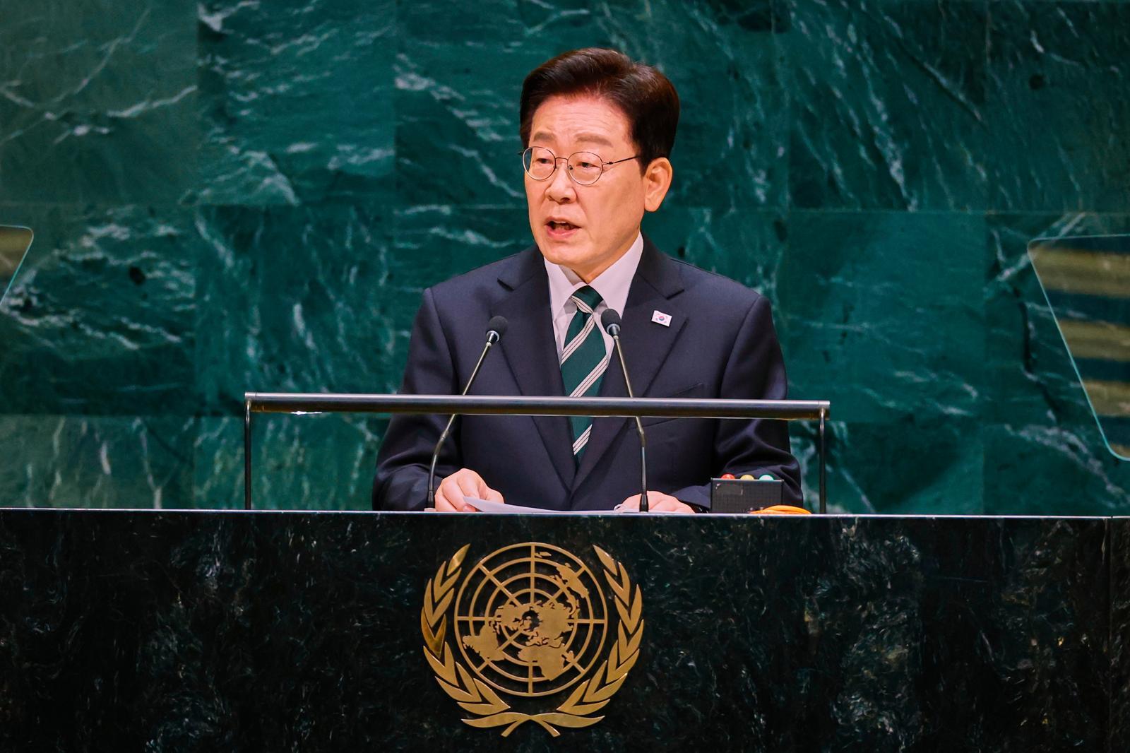 李, 유엔총회 연설서 “한반도 당사자 대화로 관계 정상화”