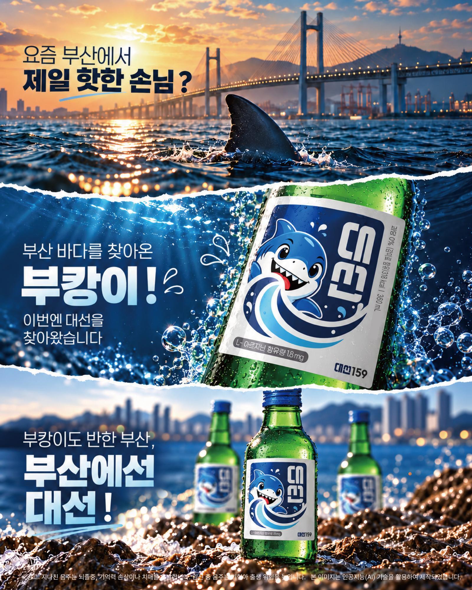 ‘부캉이’ 소주 나왔다…대선주조, 북항 상어 에디션 출시