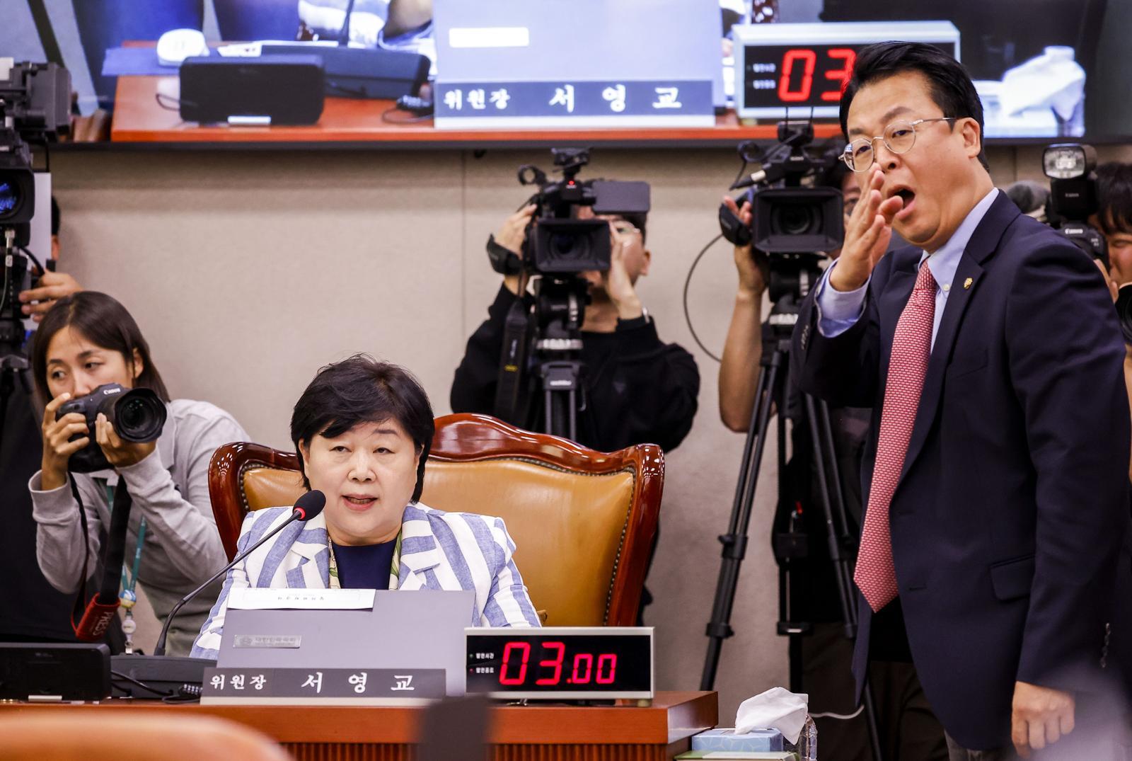 곽규택 “18명 회식하는데 혼자 6인분”…서영교 발언시간 꼬집어