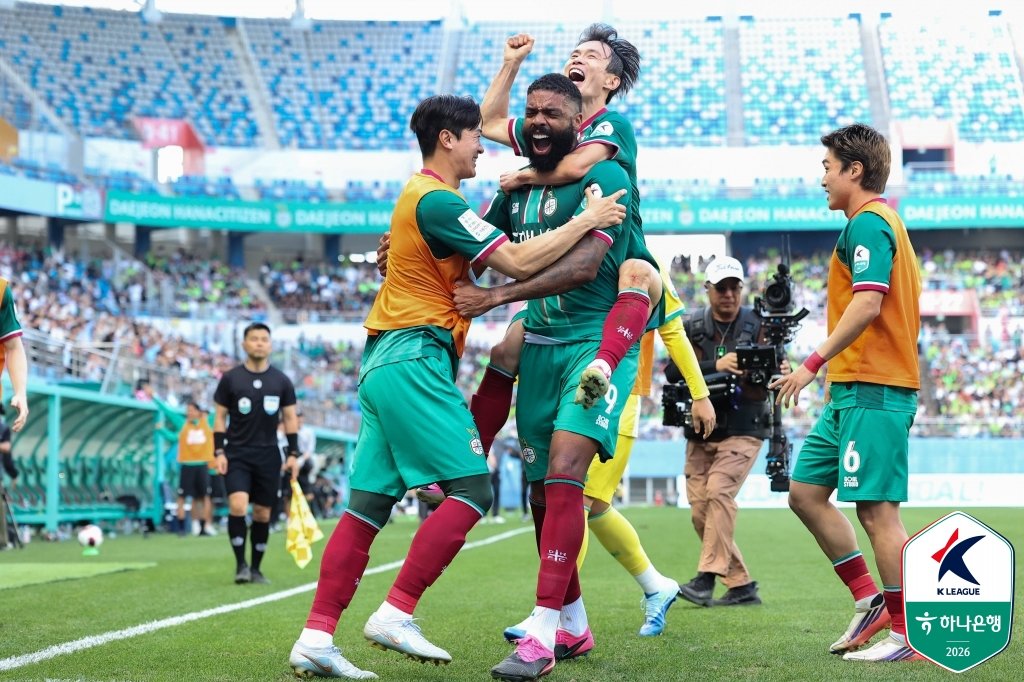 18년 만이야… 대전, 안방서 전북 상대로 짜릿한 역전승