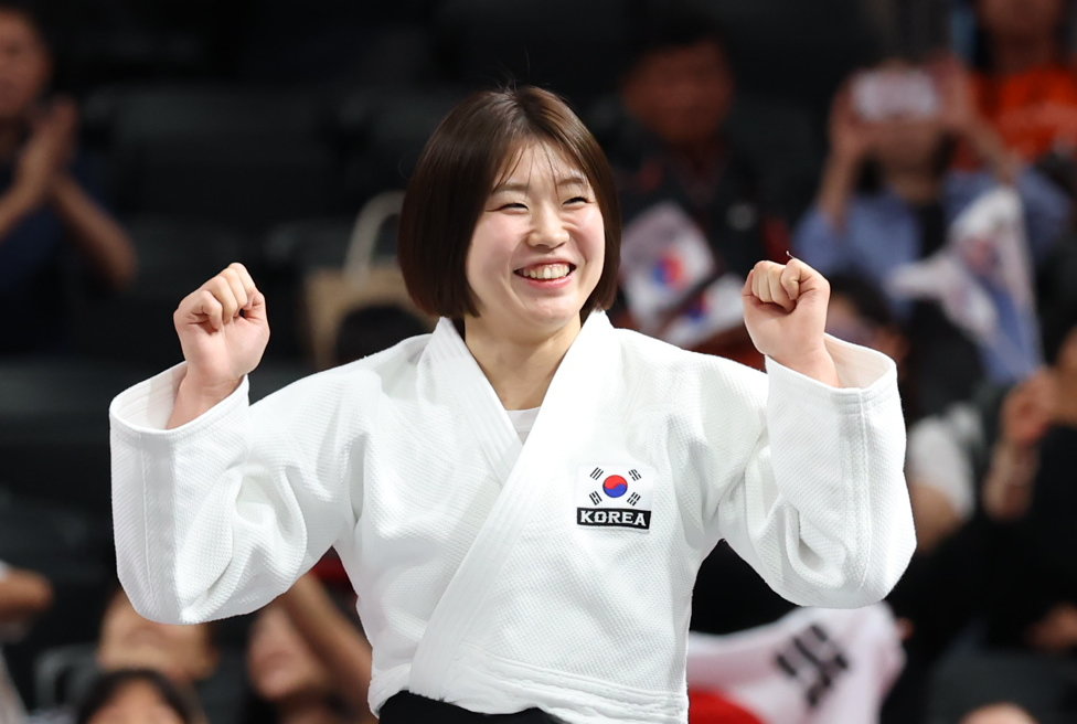 ‘아시안게임 금메달’ 유도 허미미, 전국체전 57㎏급 우승…5연패
