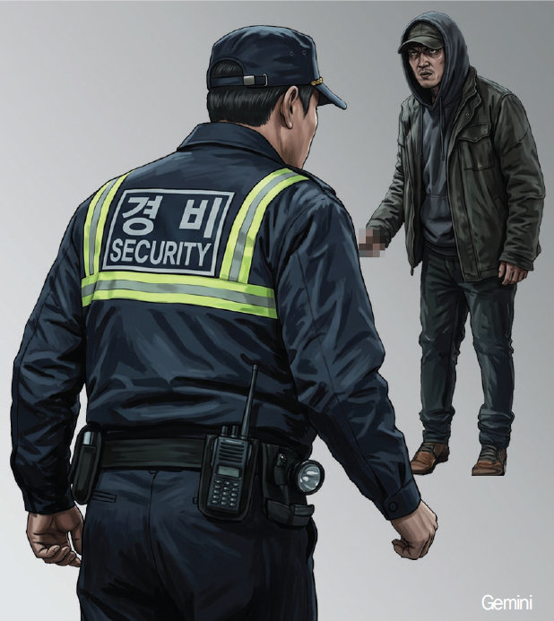 흉기난동 등 다중시설 범죄 느는데, 경비원 장비는 경광봉뿐