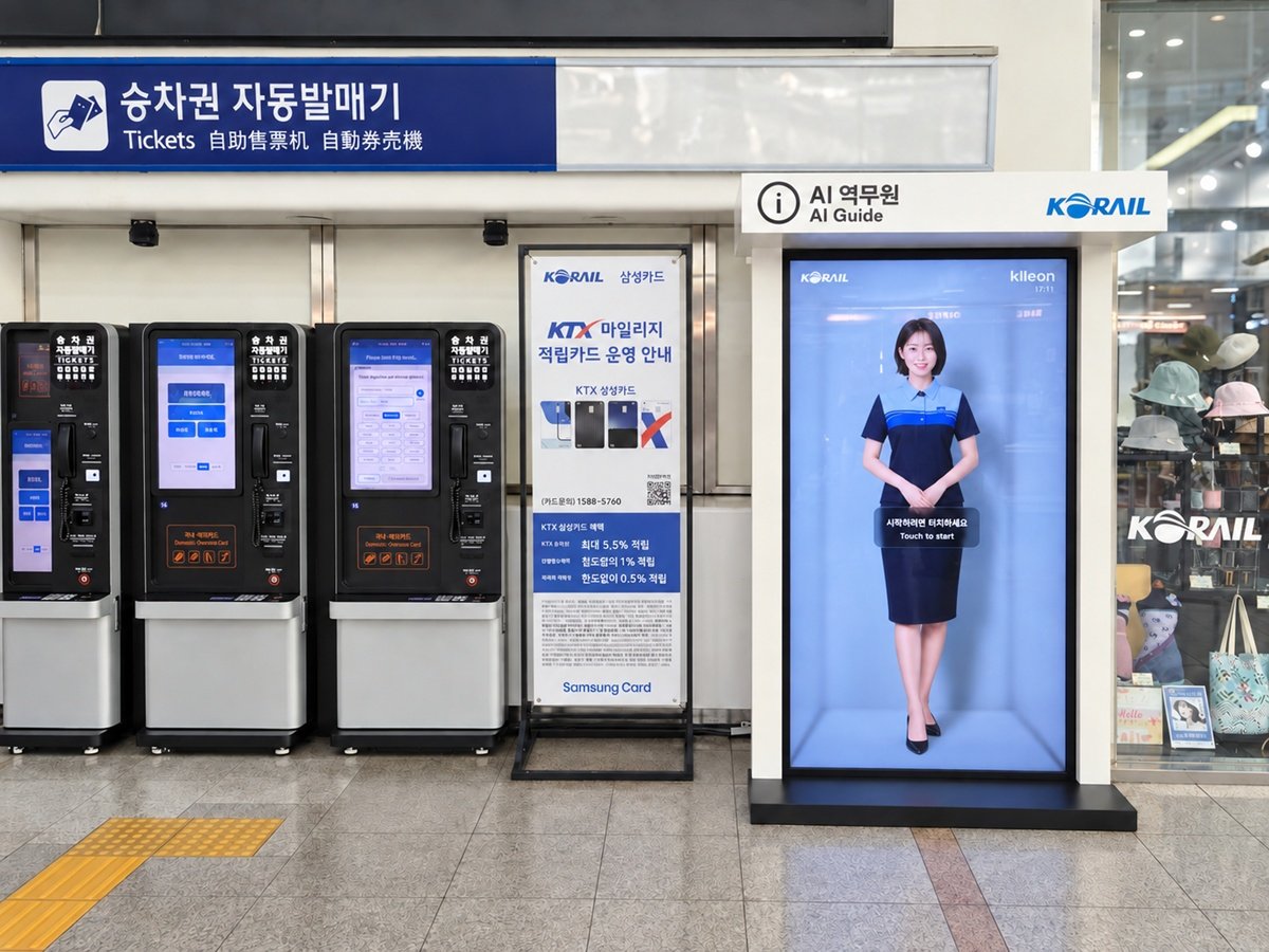 서울역에 '3D AI 역무원' 등장...클레온, 코레일과 시범 운영 - 뉴스 썸네일 이미지