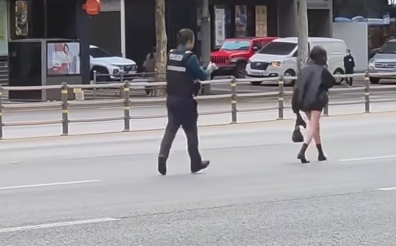 만취 여성, 강남대로 한복판 활보…경찰 출동