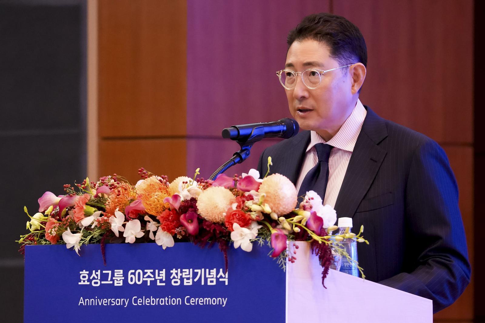 조현준 효성 회장, 창립 60주년 기념서 “성실-끈기- 도전으로 새 미래 열자”
