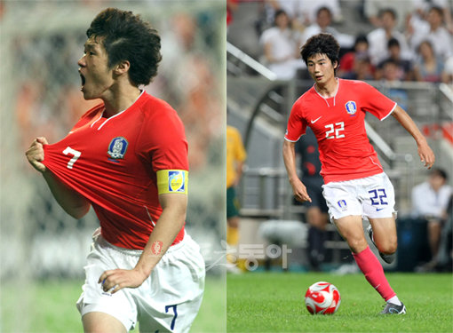 박지성·기성용. [스포츠동아DB]