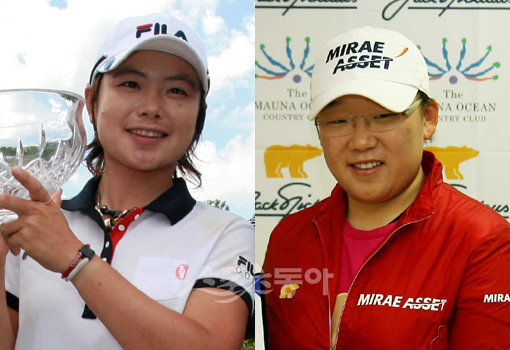 에비앙마스터스 정복에 나선 신지애(왼쪽)와 지은희. 스포츠동아DB