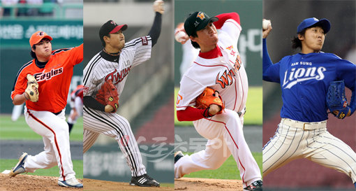 류현진, 봉중근, 고효준, 배영수. 스포츠동아DB