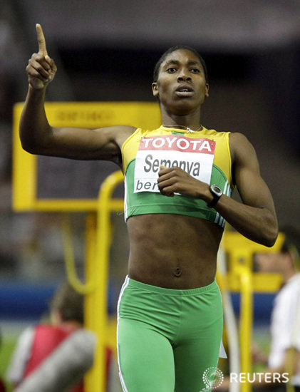 성별논란이 휩싸인 남아공 출신 캐스터 세메냐.[로이터/동아닷컴 특약]