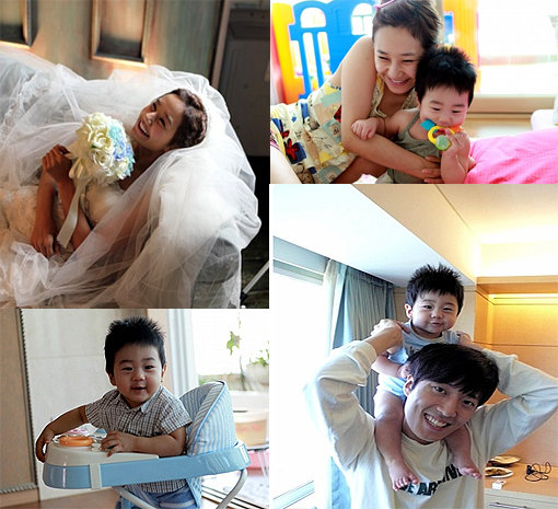 티티마 출신 강세미의 아들과 남편 소 씨 모습. 사진출처= 강세미 미니홈피.