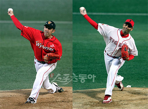 SK 카도쿠라- KIA 로페즈. 스포츠동아 DB