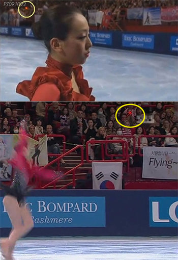 일본 누리꾼들이‘레이저 테러’를 당했다고 제시한 자료