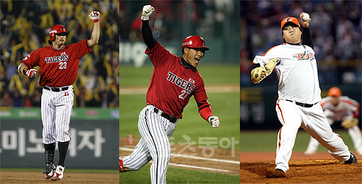 최희섭, 김상현, 류현진. 스포츠동아 DB