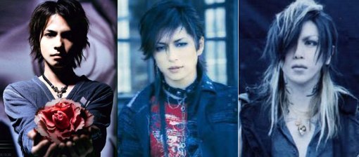 일본 비주얼계 록 그룹 ‘라르크 앙 시엘’의 보컬 하이도, 각트,  ‘페니실린’의 보컬 하쿠에이.