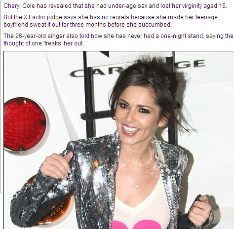 셰릴 콜.［사진출처=데일리 메일］