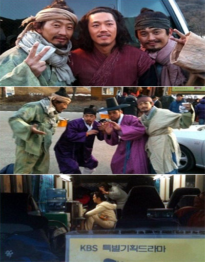 드라마 ‘추노’에 카메오로 출연한 ‘천하무적야구단’ 멤버들. 사진출처= 김창렬 트위터.