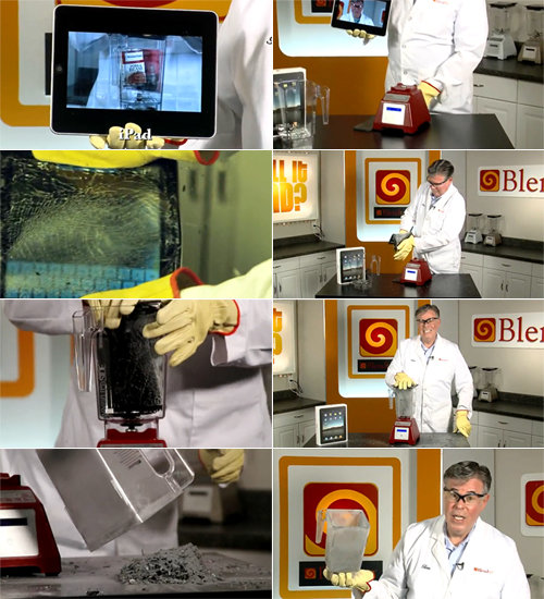 믹서기에 갈리는 아이패드. [사진=유튜브 영상 캡처]