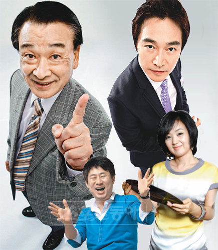 연기도 강의도 어느 하나 소홀히 하지 않는 연예인 교수님들. 위 왼쪽부터 시계방향으로 이순재 정보석 배종옥 남희석. 스포츠동아DB