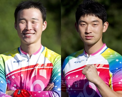 “우리가 경륜의 미래”19일 45차 광명경륜 경주부터 17기 신인 선수들이 처음 선을 보였다. 20일 10경주 우수급은 신인왕전으로 열려 훈련원 성적 우수자 7명이 나선다. 이들 중 가장 주목받는 선수는 수석졸업자인 인치환(왼쪽)과 2등의 전영규.