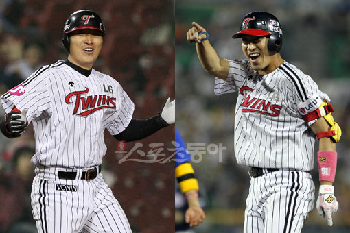 LG 이진영-정성훈(왼쪽부터). 스포츠동아DB.