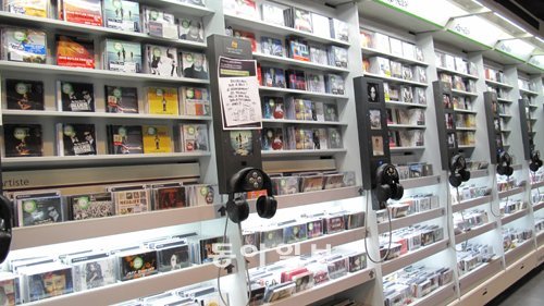 유럽의 유명 음반매장 내부. 대부분이 자국이나 영미계 팝음악으로 채워져 있다.