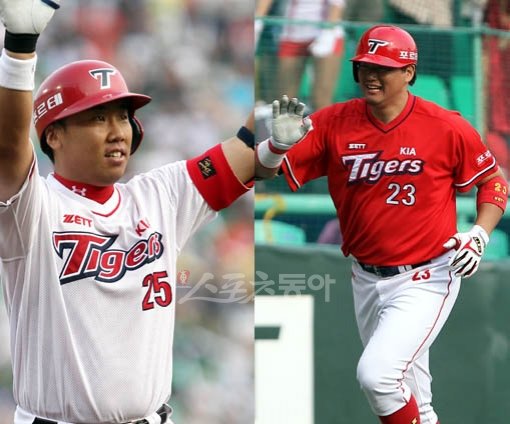 KIA 타이거즈 이범호, 최희섭. 스포츠동아DB