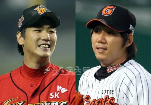 SK 와이번스 김광현- 롯데 자이언츠 장원준. 스포츠동아DB