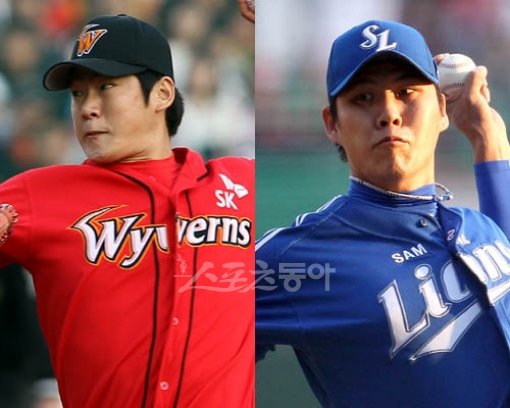 SK 와이번스 박희수- 삼성 라이온즈 권혁. 스포츠동아DB