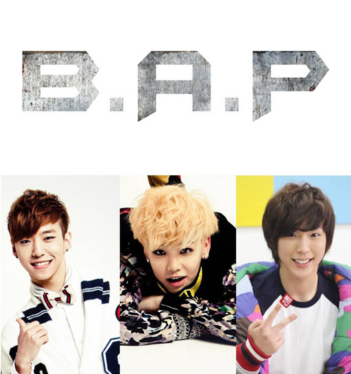 그룹 B.A.P로 데뷔하는 방용국-젤로-힘찬(왼쪽부터).