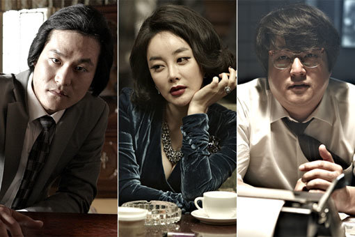 200만 관객 돌파를 눈앞에 ‘범죄와의 전쟁:나쁜놈들 전성시대’에서 강한 개성과 연기력으로 관객의 눈길을 사로잡고 있는 김성균, 김혜은, 곽도원(왼쪽부터). 사진제공|쇼박스