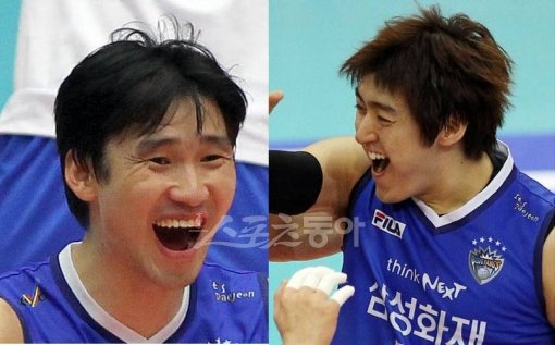 석진욱(왼쪽)-유광우(오른쪾). 스포츠동아DB
