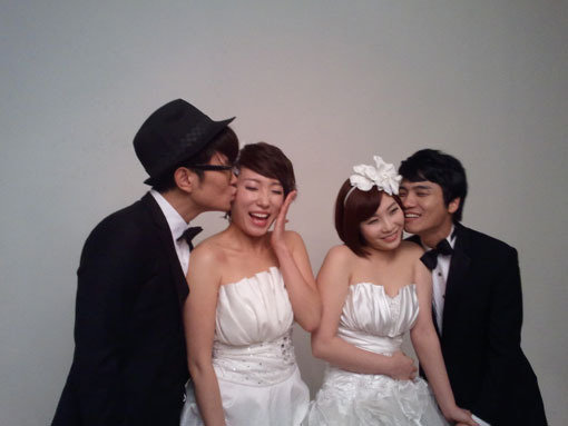 윤형빈·정경미 커플과 쌍칼 커플(왼쪽부터). 사진출처｜박휘순 트위터