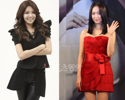 소녀시대 수영(왼쪽)과 배우 김민정(오른쪽). 스포츠동아DB